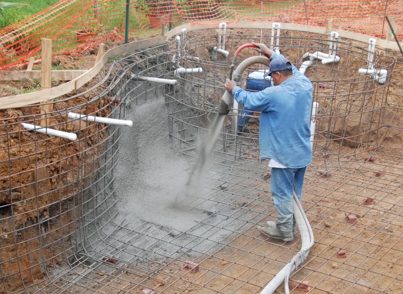 Products For Gunite Installations in use
